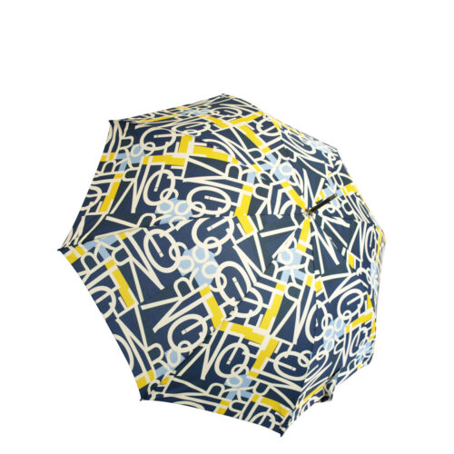 Regenschirm s.Oliver AC Look Expressive blau-senf