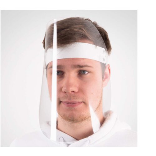 Gesichtsmaske „Made in Germany“ mit klaren Visier aus einer